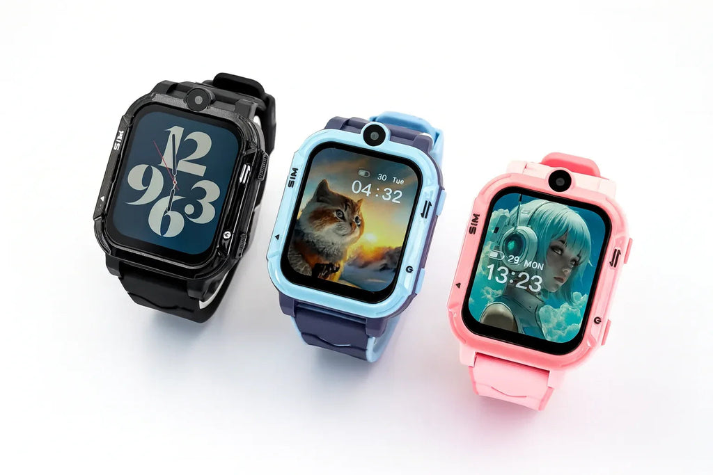 4G Android Kids Smartwatch with SIM Card, GPS + WiFi + LBS Tracker,