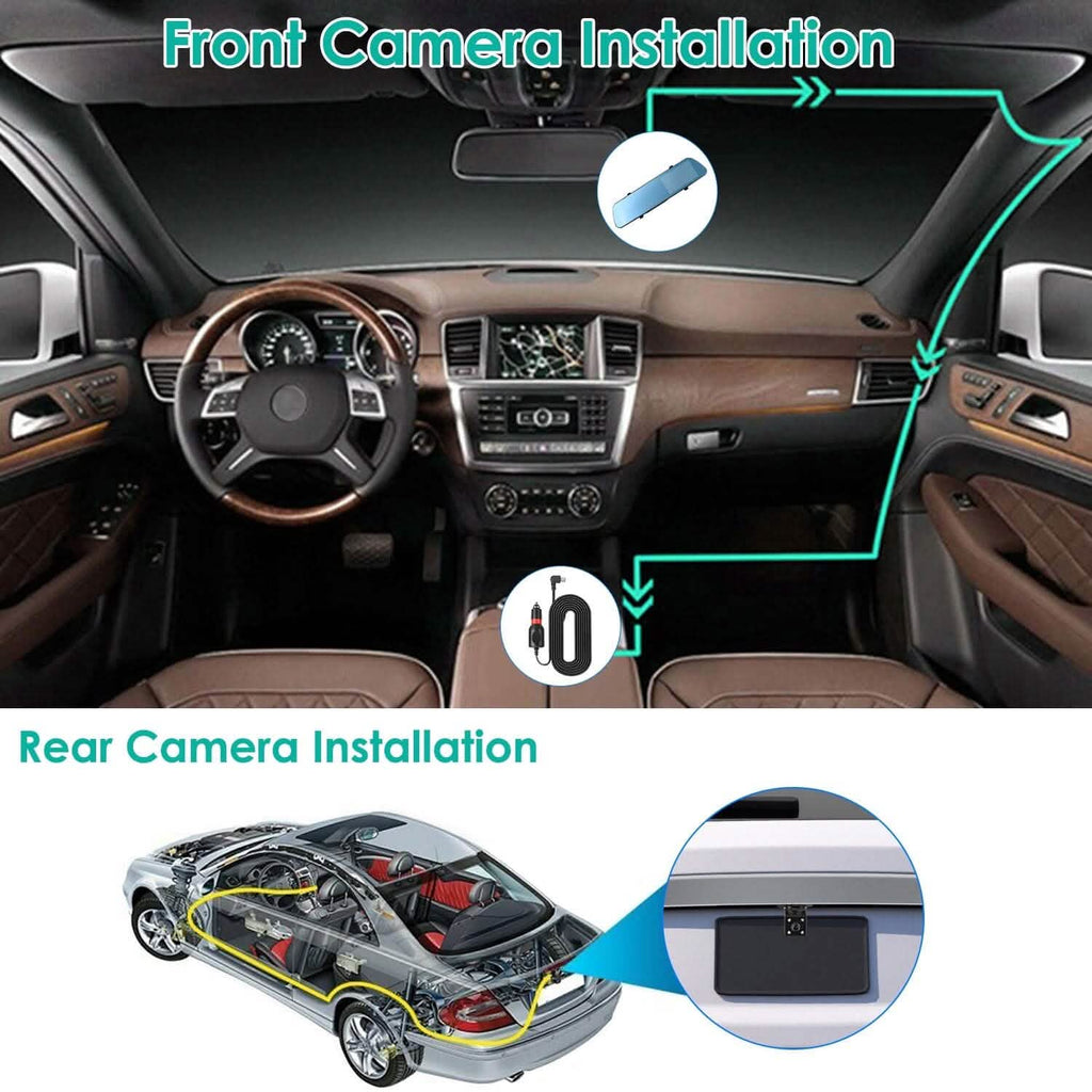 1080P Car DVR 4.3inches Dash Cam with 140° Angle Loop Recording