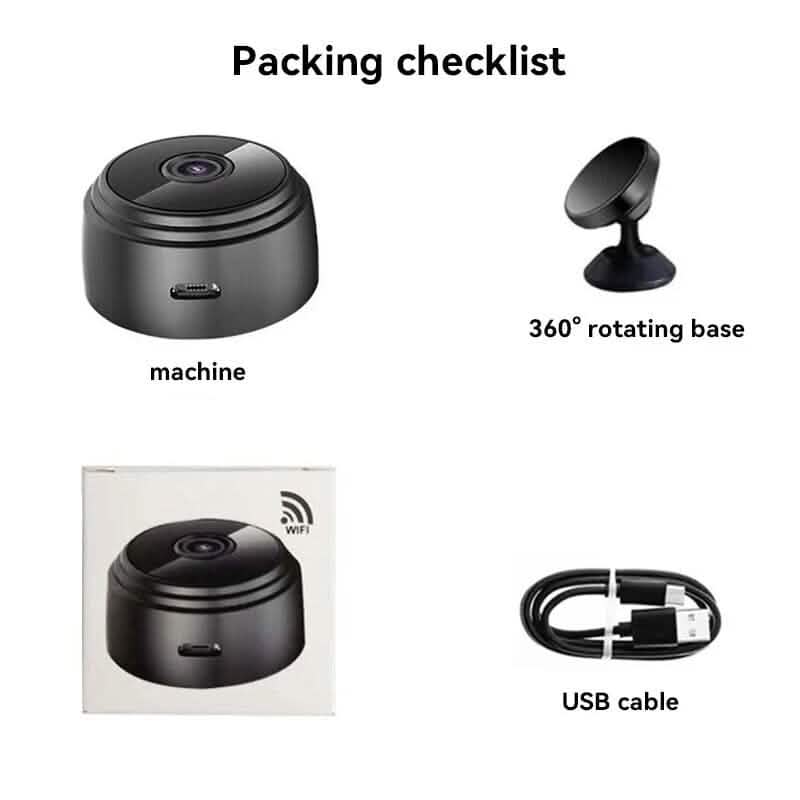 2-Pack: A9 Mini Camera HD 720P 2.4G Wifi IP Camera