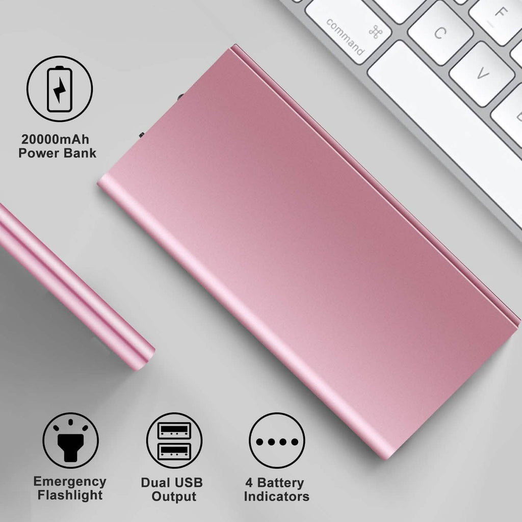 20000mAh Power Bank Ultra Thin External Battery Pack