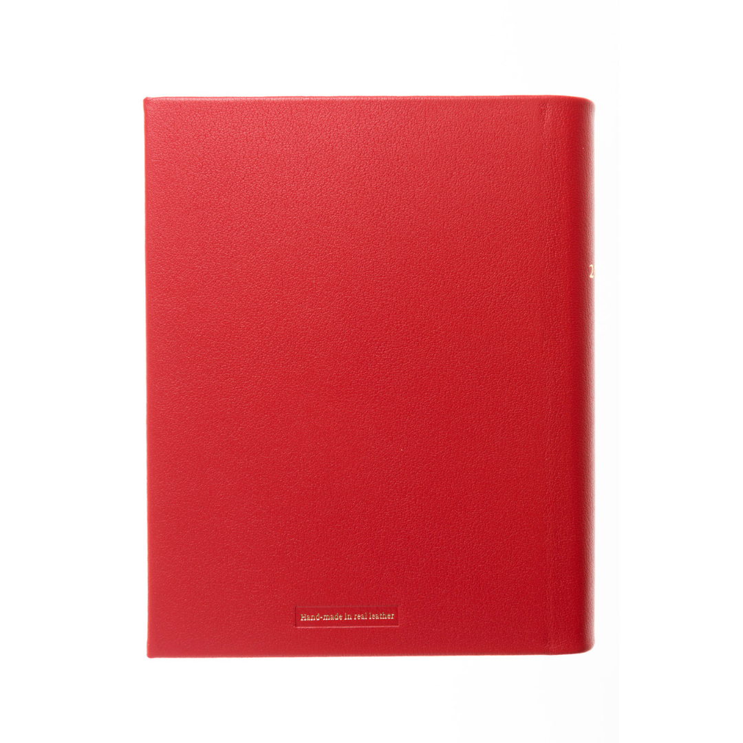 2026 Desk Diary - Day-a-Page Planner - Red