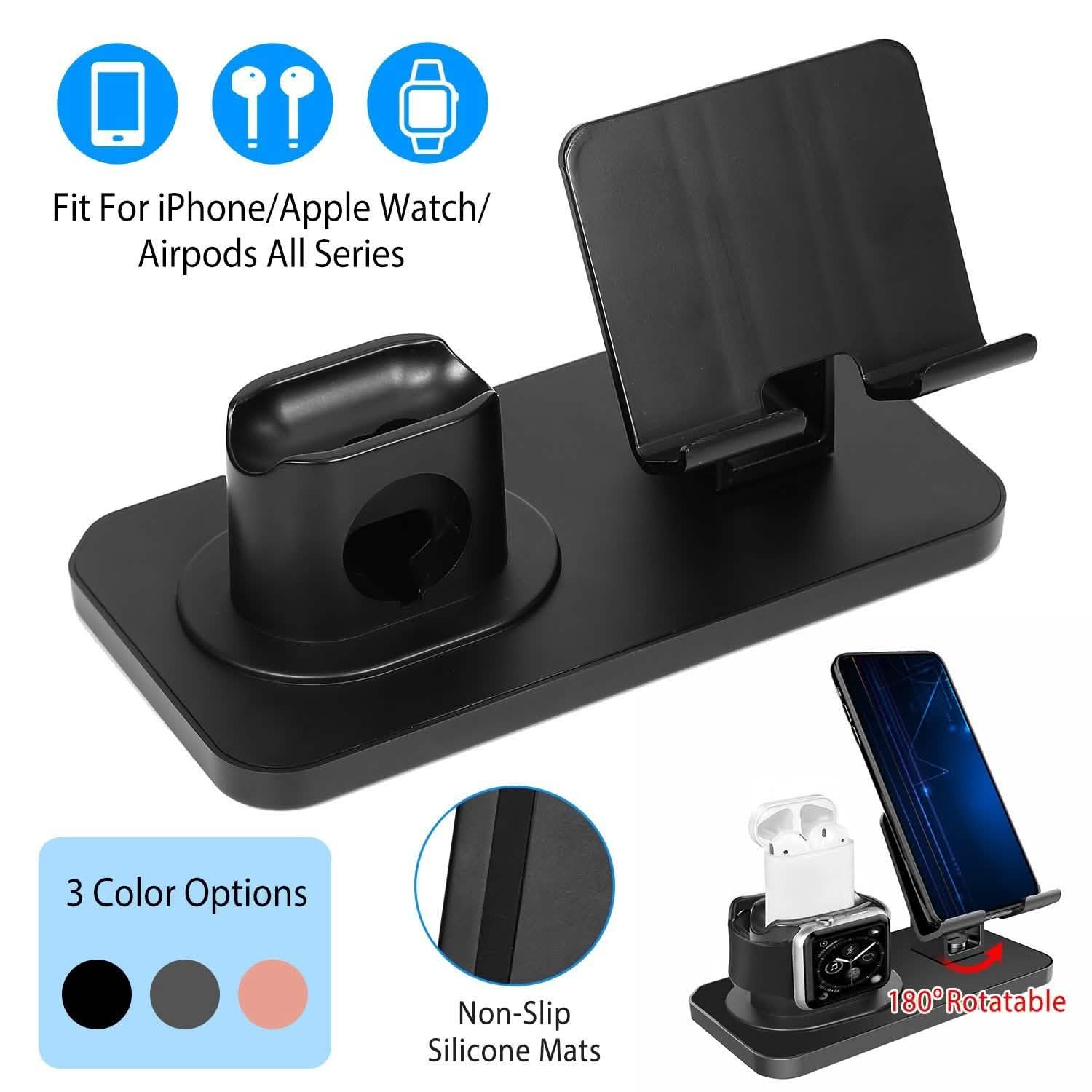 3-in-1 Charging Dock Station Phone Charger Stand Holder