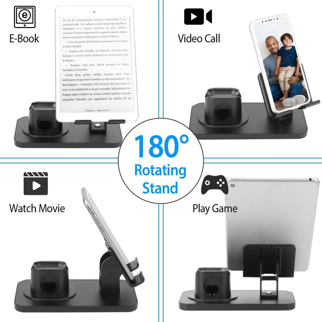 3-in-1 Charging Dock Station Phone Charger Stand Holder