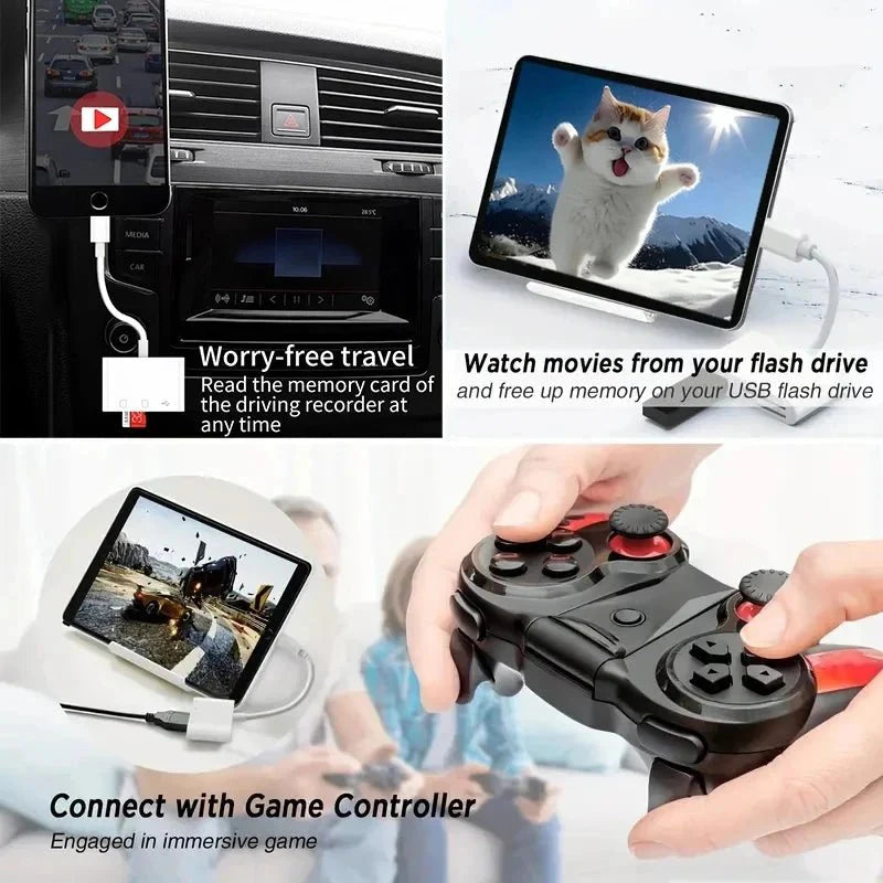 3-in-1 USB Type-C Card Reader Adapter – OTG SD/TF Converter