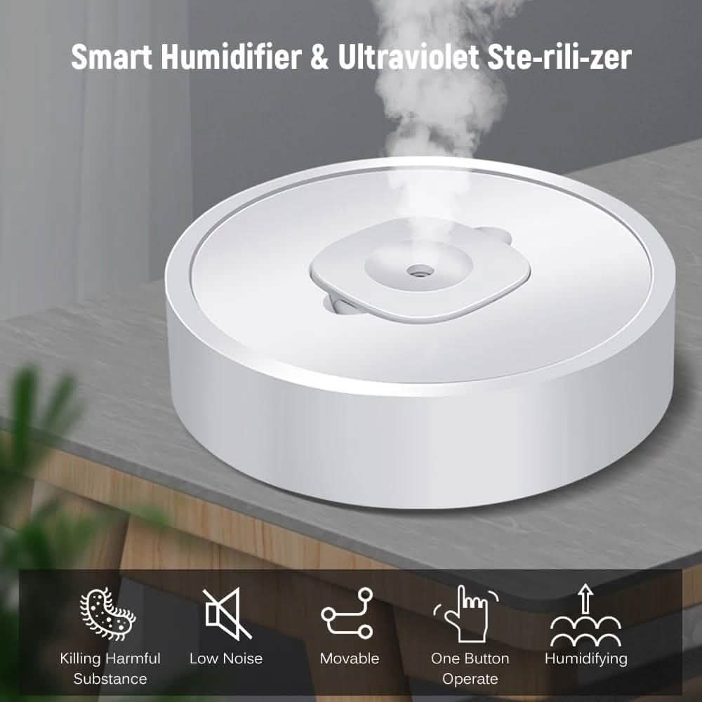 4-in-1 Movable Air Purifier Humidifier Ultraviolet Cleaner Aroma Diffuser