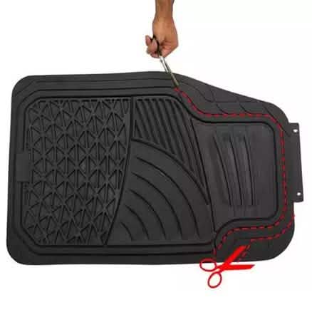 4-Piece: OxGord Universal Fit Heavy-Duty Rubber Car-Floor Mats Set