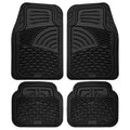 4-Piece: OxGord Universal Fit Heavy-Duty Rubber Car-Floor Mats Set