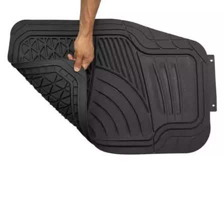 4-Piece: OxGord Universal Fit Heavy-Duty Rubber Car-Floor Mats Set