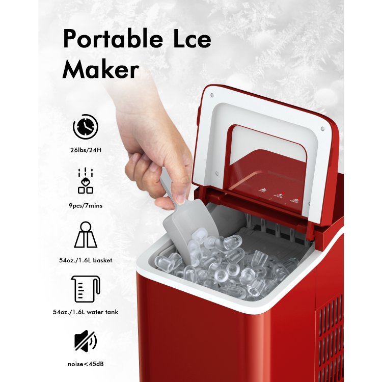 26lb Ice Maker with Scoop