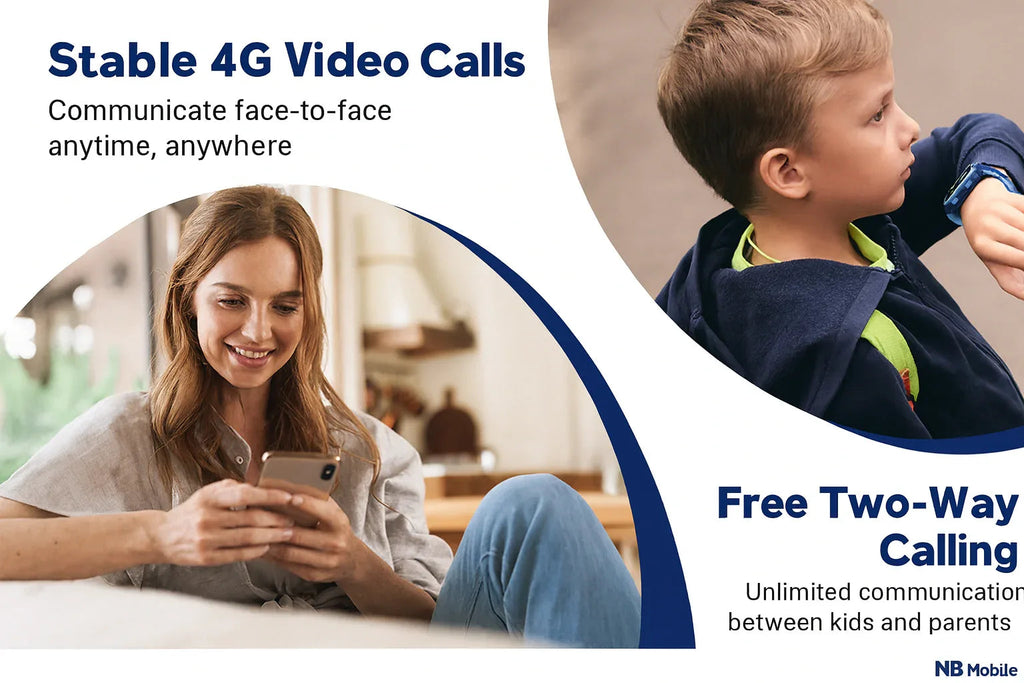 4G Android Kids Smartwatch with SIM Card, GPS + WiFi + LBS Tracker,