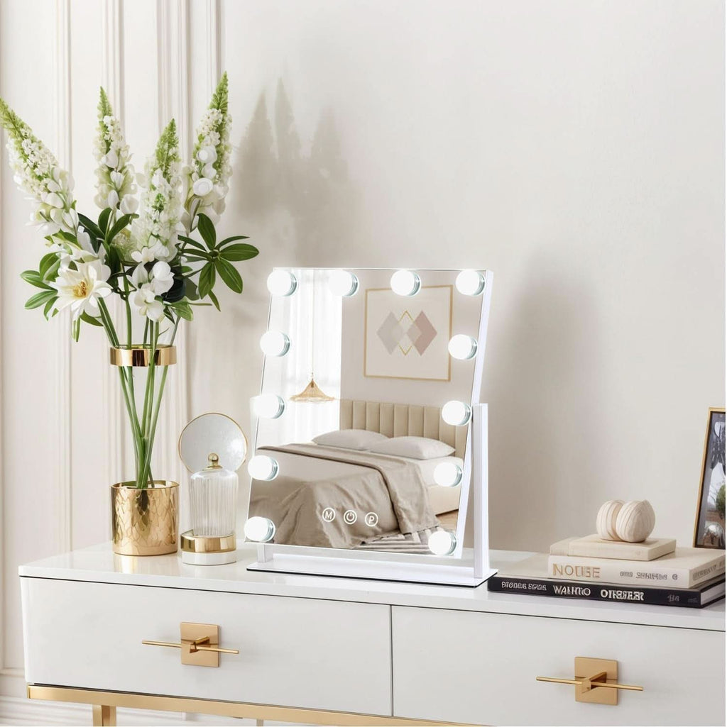 13 By 11 Lighted Makeup Vanity Mirror 12 Dimmable Bulbs