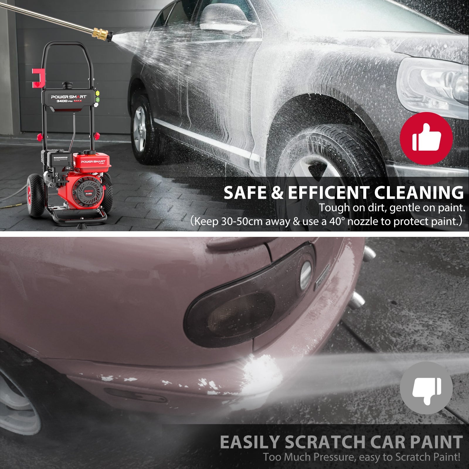 3400PSI 2.5GPM 212cc Gas Pressure Washer DL1034A