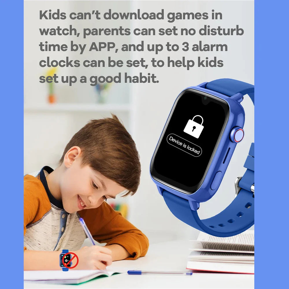 4G Kids Smart Watch with GPS, Video Call, SOS, Camera & Location Tracker