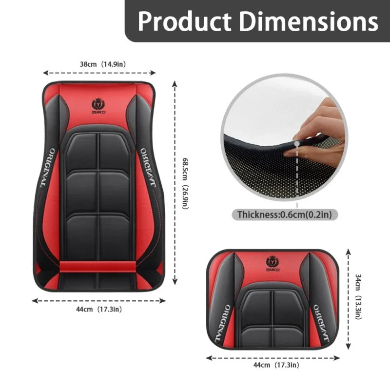 4pcs Y Car Floor Mats - Rug Pads with Non-Slip Backing, Washable, Universal Fit Car Protection Pad Auto Interior Accessories