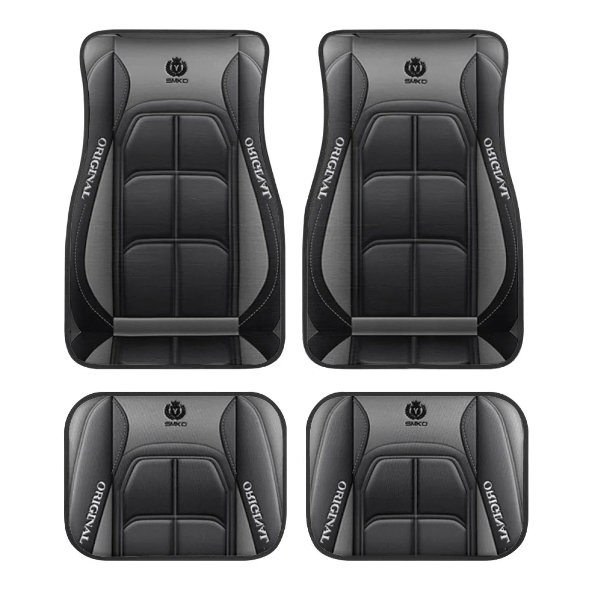 4pcs Y Car Floor Mats - Rug Pads with Non-Slip Backing, Washable, Universal Fit Car Protection Pad Auto Interior Accessories