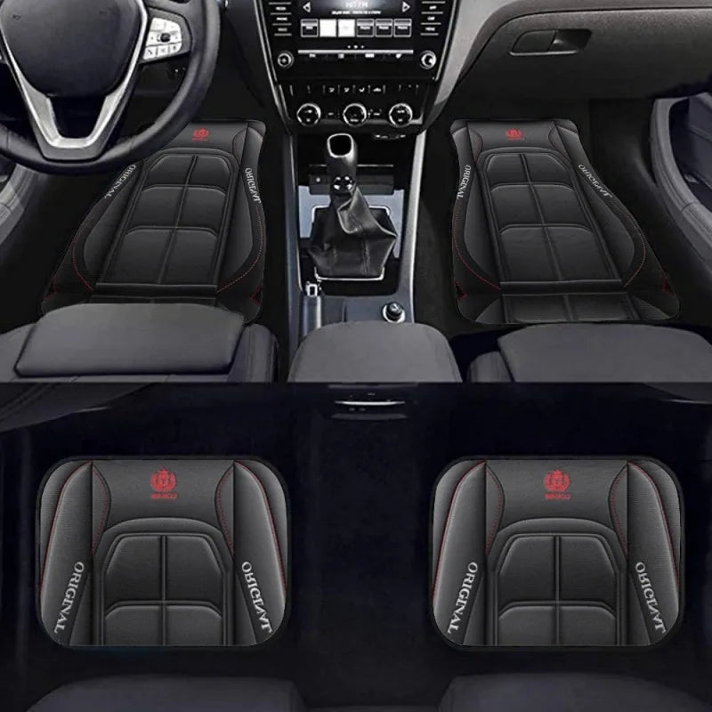 4pcs Y Car Floor Mats - Rug Pads with Non-Slip Backing, Washable, Universal Fit Car Protection Pad Auto Interior Accessories