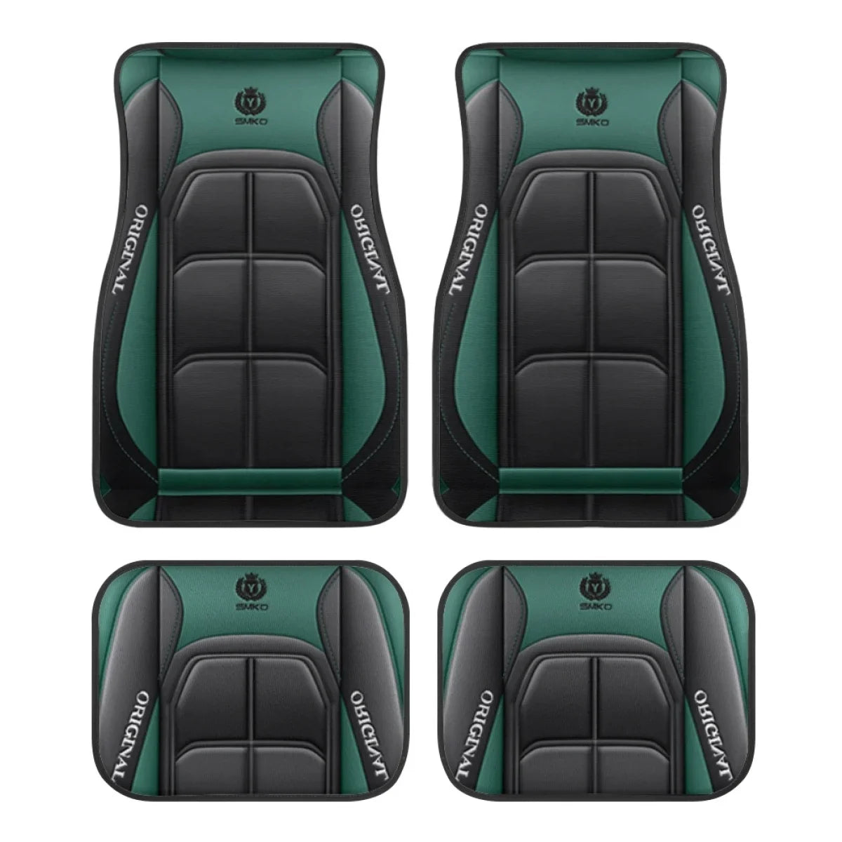 4pcs Y Car Floor Mats - Rug Pads with Non-Slip Backing, Washable, Universal Fit Car Protection Pad Auto Interior Accessories