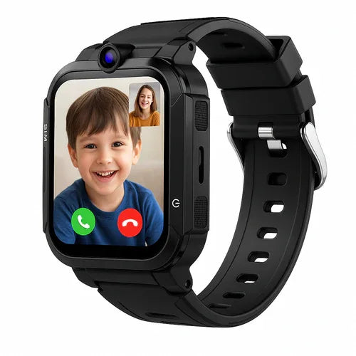 4G Android Kids Smartwatch with SIM Card, GPS + WiFi + LBS Tracker,