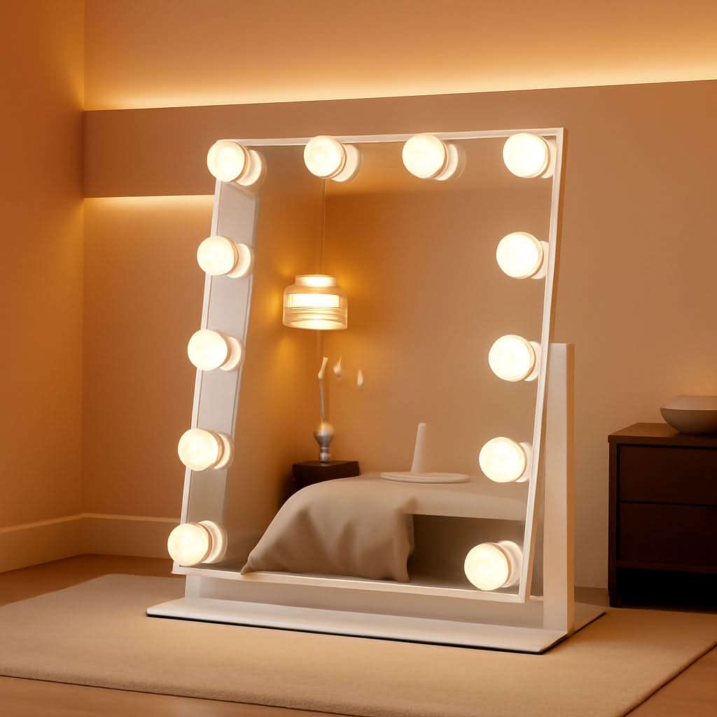 13 By 11 Lighted Makeup Vanity Mirror 12 Dimmable Bulbs