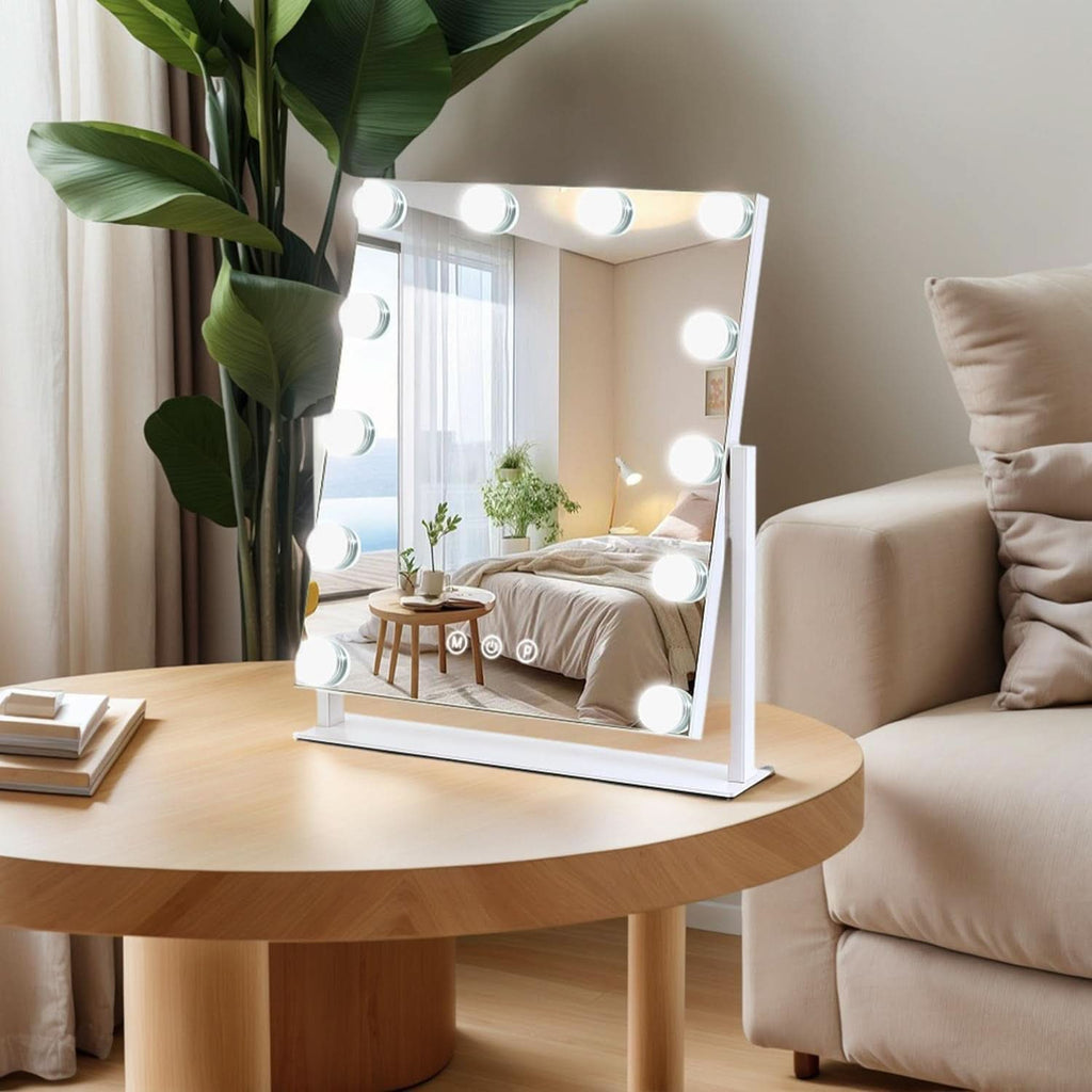 13 By 11 Lighted Makeup Vanity Mirror 12 Dimmable Bulbs