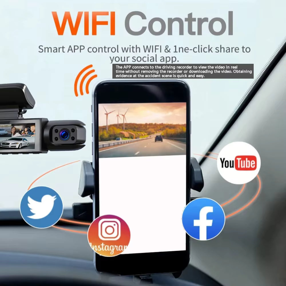1080P WIFI Dual camera Dash Cam