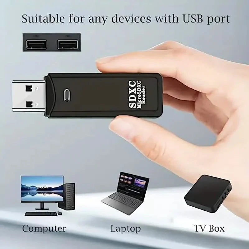 4-in-1 SD/TF Card Reader USB 2.0 Female OTG Adapter Cable